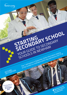 Starting Secondary School Your Guide to Secondary Schools in Newham