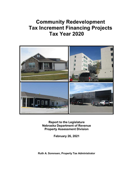 Community Redevelopment Tax Increment Financing Projects Tax Year 2020