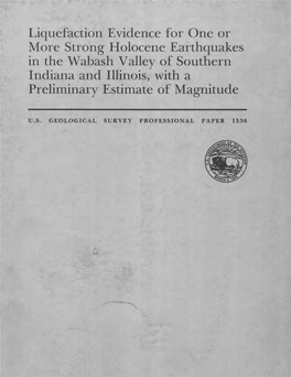 Liquefaction Evidence for One Or More Strong Holocetie Earthquakes In