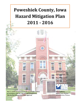 Poweshiek County, Iowa Hazard Mitigation Plan 2011 - 2016