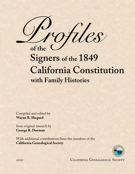 Profiles of the Signers of the 1849