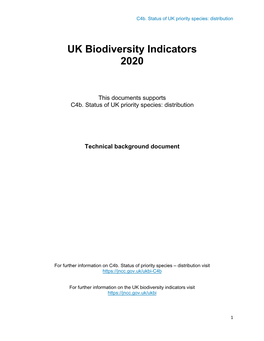 C4b. Status of UK Priority Species: Distribution