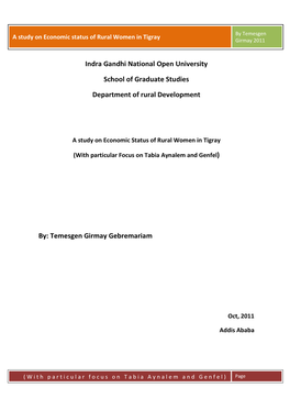 THESIS of Temesgen Girmay