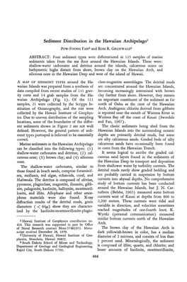 Sediment Distribution in the Hawaiian Archipelagol POW-FOONG FAN2 and Ross R