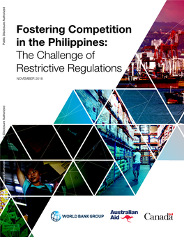 Fostering Competition in the Philippines: the Challenge of Restrictive Regulations