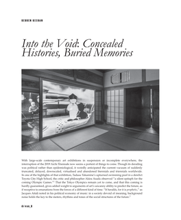 Into the Void: Concealed Histories, Buried Memories