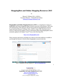 Shoppingbots and Online Shopping Resources 2015