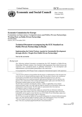 ECE/CECI/WP/PPP/2018/INF.1 Economic and Social Council Distr.: General 9 October 2018