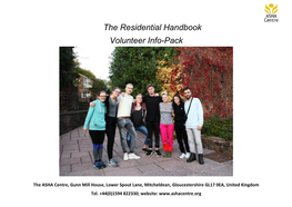 The Residential Handbook Volunteer Info-Pack