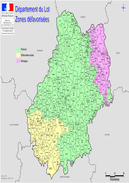 Zones Défavoriséesdéfavoriséesdéfavorisées CAZILLAC Zoneszoneszoneszones Défavoriséesdéfavoriséesdéfavoriséesdéfavorisées SAINT- MICHEL- STRENQUELS DE- BANNIERES