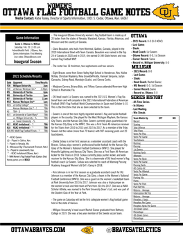 OTTAWA FLAG FOOTBALL GAME NOTES Media Contact: Katie Tooley, Director of Sports Information, 1001 S