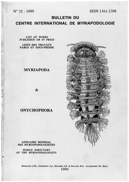 Myriapoda Onychophora
