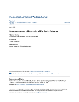 Economic Impact of Recreational Fishing in Alabama