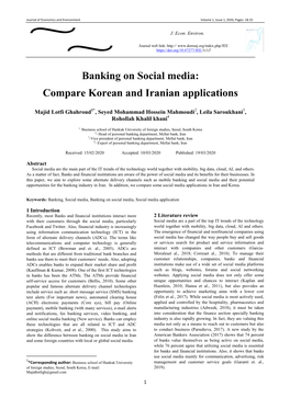 Banking on Social Media: Compare Korean and Iranian Applications