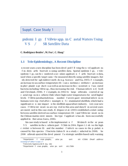 Suppl. Case Study 1 Epidemiology of Vibrio Spp. in Coastal Waters Using