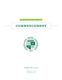 Spring 2021 Commencement Program Book