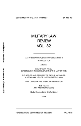 Military Law Review Vol. 82