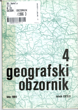 Geografski Obzornik 33, 4 (1986)