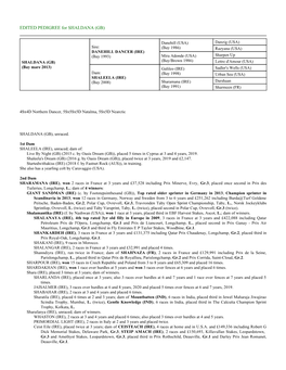 EDITED PEDIGREE for SHALDANA (GB)