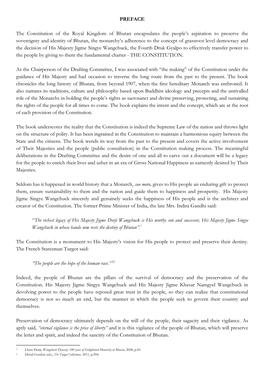 PREFACE the Constitution of the Royal Kingdom of Bhutan