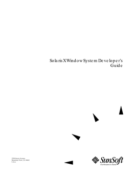 Solaris X Window System Developer's Guide