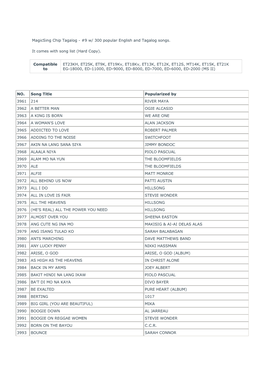 Magicsing Chip Tagalog - #9 W/ 300 Popular English and Tagalog Songs