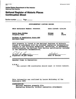 National Register of Historic Places Continuation Sheet