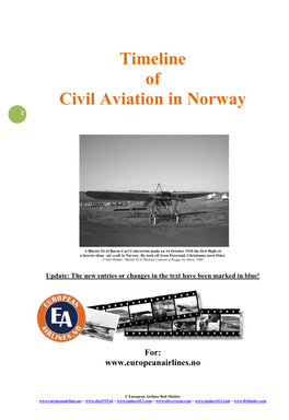 Timeline of Civil Aviation Norway