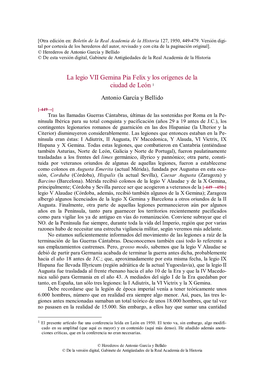 Pdf La Legio VII Gemina Pia Felix Y Los Orígenes De La Ciudad De León