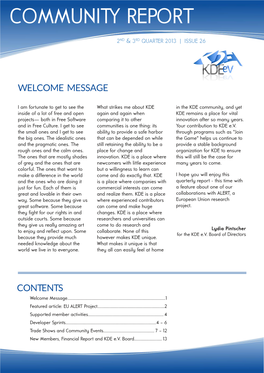 KDE E.V. Quarterly Report 2013Q2/Q3