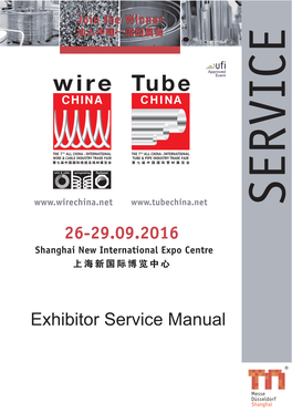 26-29.09.2016 Exhibitor Service Manual