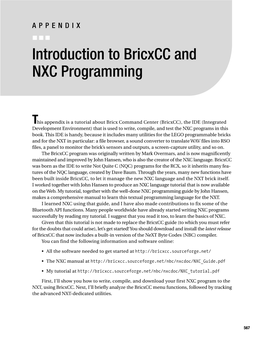 Introduction to Bricxcc and NXC Programming