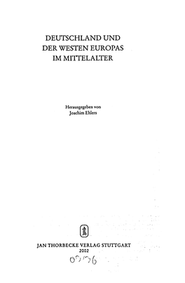 Deutschland Und Der Westen Europas Im Mittelalter