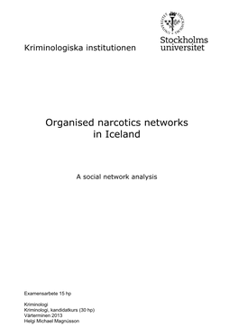Organised Narcotics Networks in Iceland