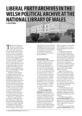 85 Phillips Liberal Archives National Library Wales
