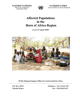 Affected Populations in the Horn of Africa Region