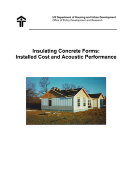 Insulating Concrete Forms: Installed Cost and Acoustic Performance Dfgjk Insulating Concrete Forms: Installed Cost and Acoustic Performance