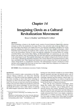 Chapter 14 Imagining Clovis As a Cultural Revitalization Movement Bruce A