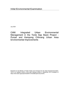 Initial Environmental Examination CAM: Integrated Urban