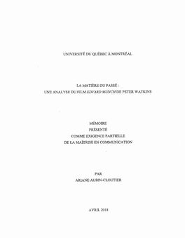 La Matière Du Passé : Une Analyse Du Film Edvard Munch De Peter Watkins