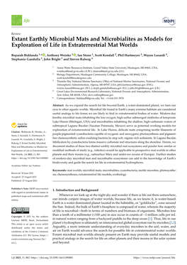Extant Earthly Microbial Mats and Microbialites As Models for Exploration of Life in Extraterrestrial Mat Worlds