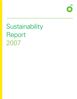 BP Sustainability Report 2007 Addresses the Issues That Five-Year Performance Data 36 We Have Identified As Most Important to Our Audiences