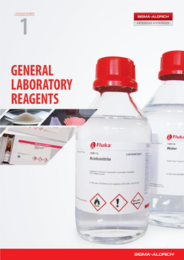 GENERAL LABORATORY REAGENTS Table of Contents