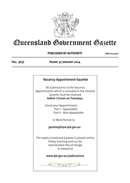 Queensland Government Gazette