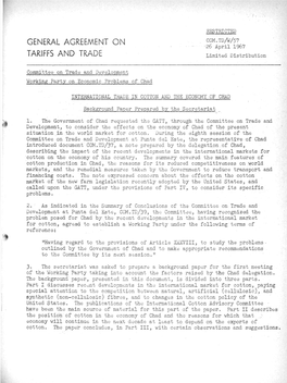 General Agreement on Tariffs and Trade