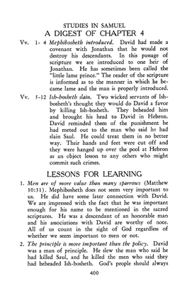 A Digest of Chapter 4 Lessons for Learning