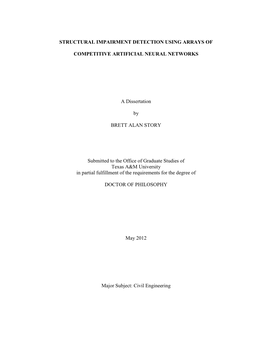 Structural Impairment Detection Using Arrays of Competitive Artificial Neural Networks