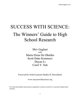 Success with Science