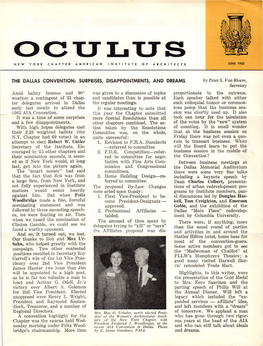 Oculus New York Chapter American Institute of Architects June 1962