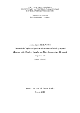 Isomorphic Cayley Graphs on Non-Isomorphic Groups)